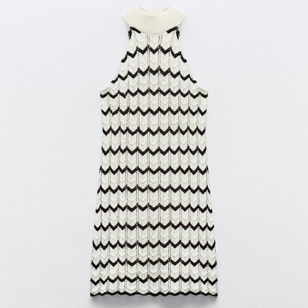 ZARA STRIPED KNIT MINI DRESS - Picture 15 of 16